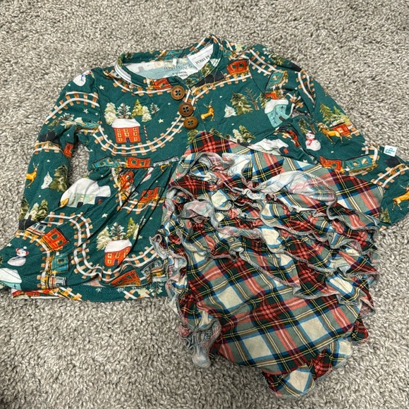 Posh Peanut Dresses Posh Peanut Wyatt Peplum And Bummie Set Poshmark